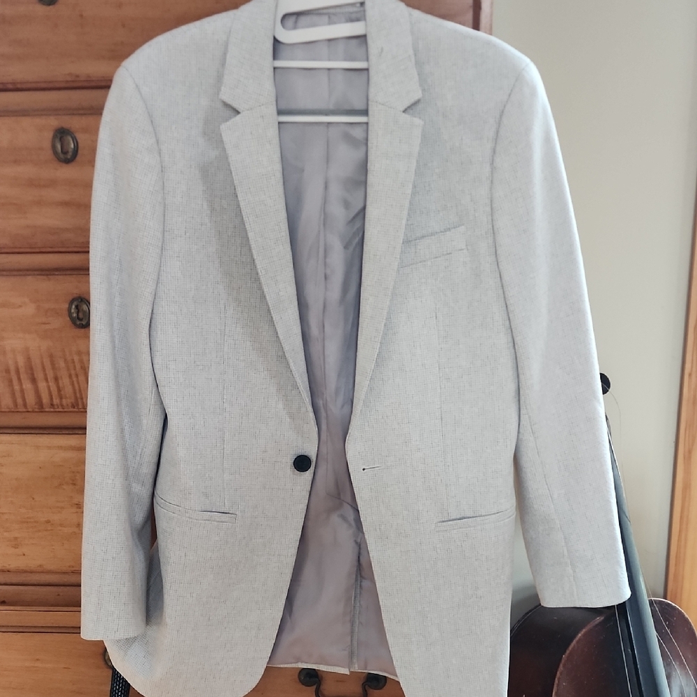 Men's Topman Gray Blazer